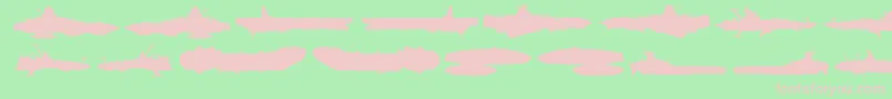 Fonte Starnavy – fontes rosa em um fundo verde