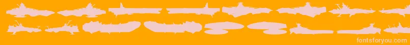 フォントStarnavy – オレンジの背景にピンクのフォント
