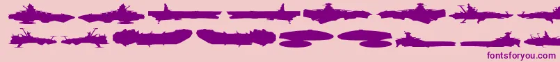 fuente Starnavy – Fuentes Moradas Sobre Fondo Rosa
