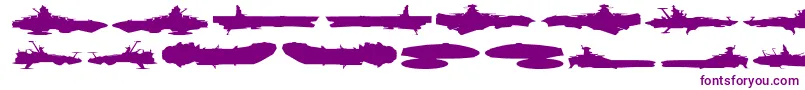 Czcionka Starnavy – fioletowe czcionki