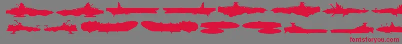 フォントStarnavy – 赤い文字の灰色の背景