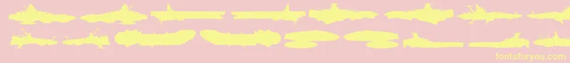 Starnavy Font – Yellow Fonts on Pink Background