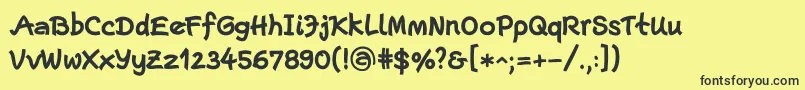 EscriptLtBold Font – Black Fonts on Yellow Background