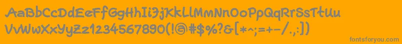 EscriptLtBold Font – Gray Fonts on Orange Background