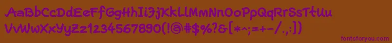 EscriptLtBold Font – Purple Fonts on Brown Background