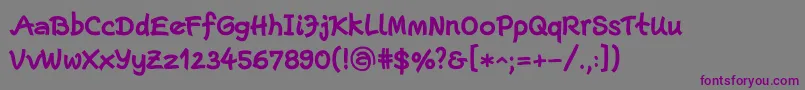 EscriptLtBold Font – Purple Fonts on Gray Background