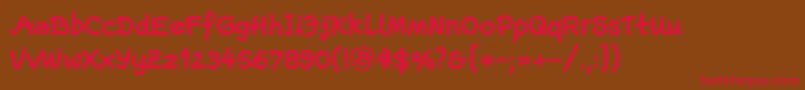 EscriptLtBold Font – Red Fonts on Brown Background