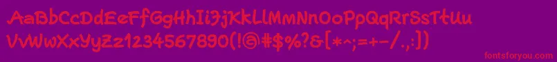 EscriptLtBold-Schriftart – Rote Schriften auf violettem Hintergrund