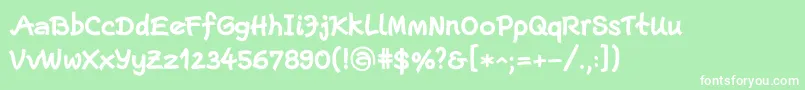 EscriptLtBold Font – White Fonts on Green Background