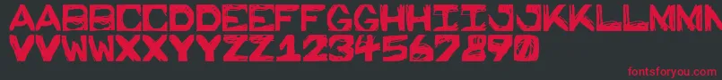 PrisonWalls Font – Red Fonts on Black Background