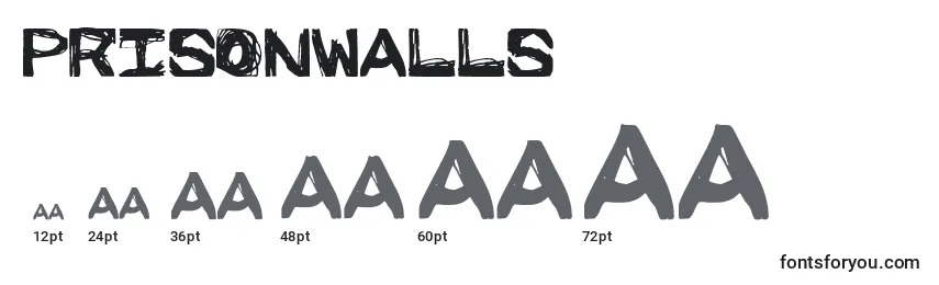 PrisonWalls Font Sizes