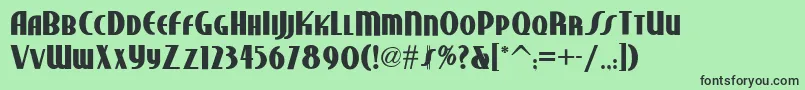 Studebakernf ffy Font – Black Fonts on Green Background