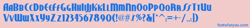 Studebakernf ffy Font – Blue Fonts on Pink Background