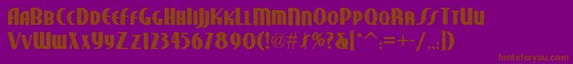 Studebakernf ffy Font – Brown Fonts on Purple Background