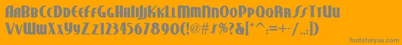 Studebakernf ffy Font – Gray Fonts on Orange Background