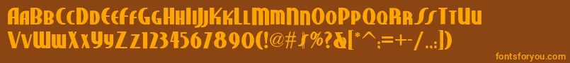 Studebakernf ffy Font – Orange Fonts on Brown Background