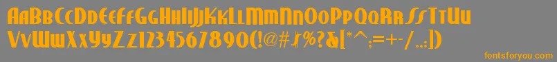 Studebakernf ffy Font – Orange Fonts on Gray Background