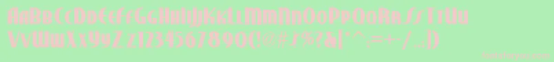 Studebakernf ffy Font – Pink Fonts on Green Background