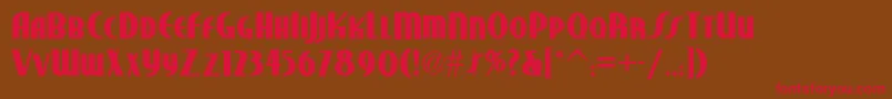 Studebakernf ffy Font – Red Fonts on Brown Background