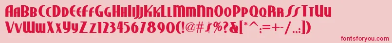 Studebakernf ffy Font – Red Fonts on Pink Background