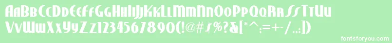 Studebakernf ffy Font – White Fonts on Green Background