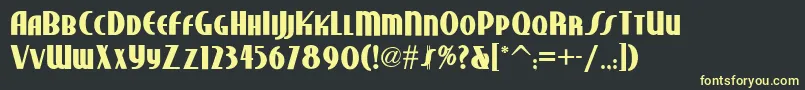 Studebakernf ffy Font – Yellow Fonts on Black Background