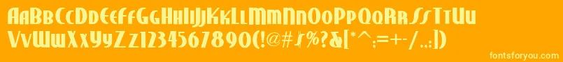 Studebakernf ffy Font – Yellow Fonts on Orange Background