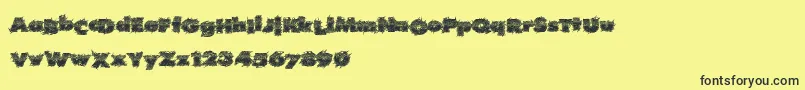 Realhard Font – Black Fonts on Yellow Background