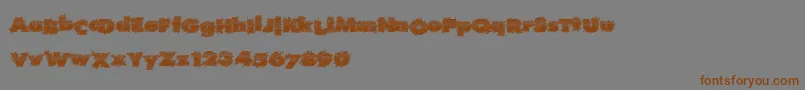 Realhard Font – Brown Fonts on Gray Background