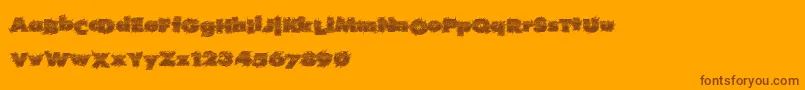 Realhard Font – Brown Fonts on Orange Background