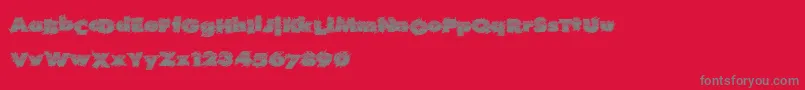 Realhard Font – Gray Fonts on Red Background