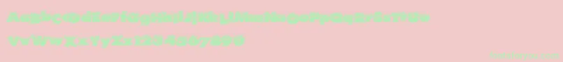 Realhard Font – Green Fonts on Pink Background