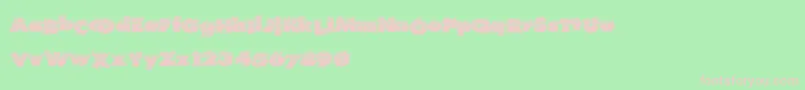 Weitere Informationen zur Realhard-Schriftart Realhard-Schriftart – Rosa Schriften auf grünem Hintergrund
