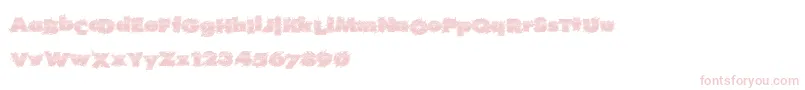Realhard-Schriftart – Rosa Schriften auf weißem Hintergrund