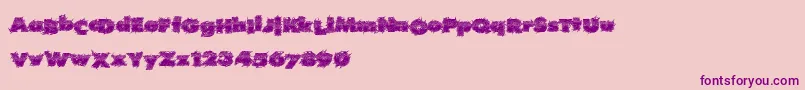 Realhard Font – Purple Fonts on Pink Background