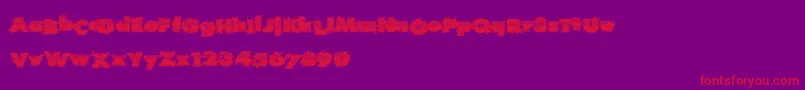 Realhard Font – Red Fonts on Purple Background