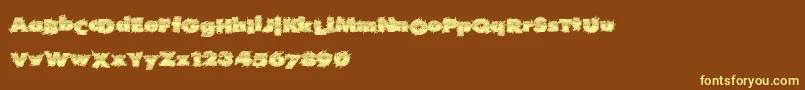 Realhard Font – Yellow Fonts on Brown Background