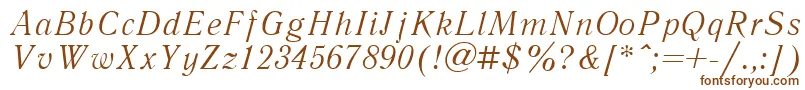 LiteraturnayacttItalic-fontti – ruskeat fontit