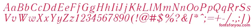 フォントLiteraturnayacttItalic – 赤い文字