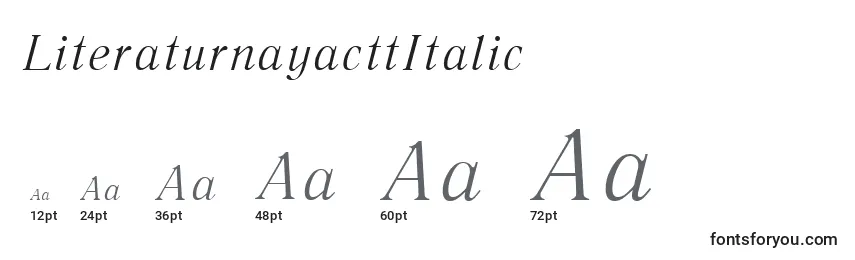 Размеры шрифта LiteraturnayacttItalic