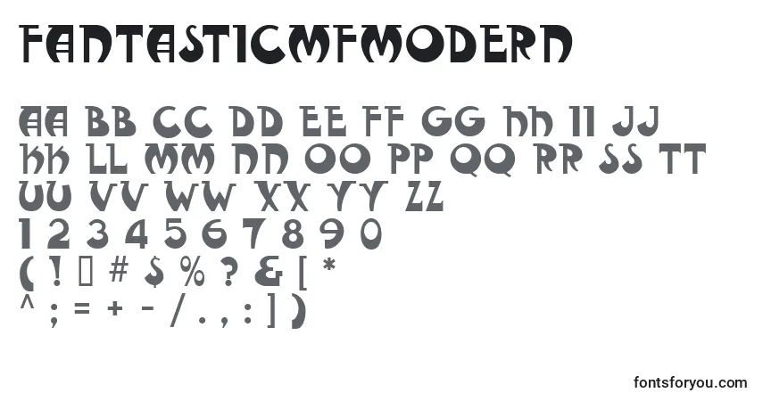 Schriftart FantasticMfModern – Alphabet, Zahlen, spezielle Symbole