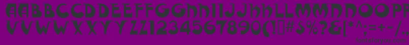 FantasticMfModern-fontti – mustat fontit violetilla taustalla