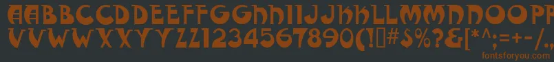 FantasticMfModern-fontti – ruskeat fontit mustalla taustalla