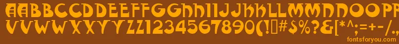 FantasticMfModern Font – Orange Fonts on Brown Background