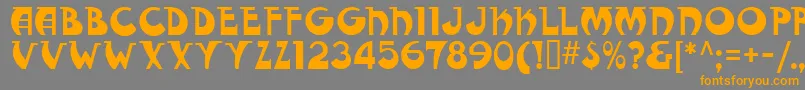 FantasticMfModern Font – Orange Fonts on Gray Background