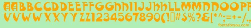 FantasticMfModern Font – Orange Fonts on Green Background