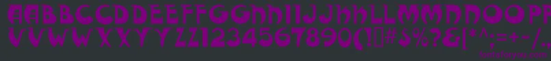 Шрифт FantasticMfModern – фиолетовые шрифты на чёрном фоне