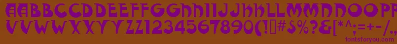 FantasticMfModern Font – Purple Fonts on Brown Background