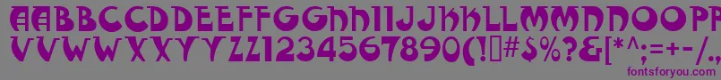 FantasticMfModern-fontti – violetit fontit harmaalla taustalla