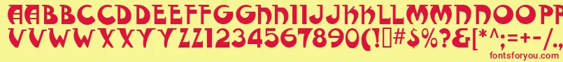 FantasticMfModern Font – Red Fonts on Yellow Background